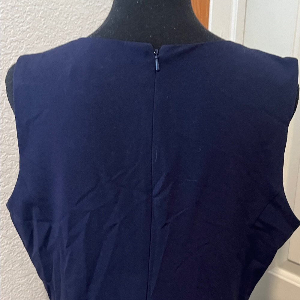 Eliza J Navy Dress with Pearl Embellishments - Picture 3 of 4